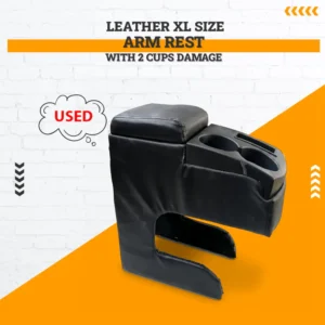 Used Leather XL Size Arm Rest with 2 Cups Damage